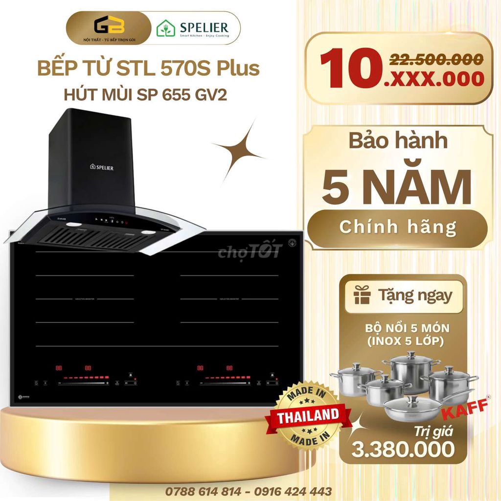 Combo bếp từ hút mùi Spelier. Mua bán Bếp, lò, đồ điện nhà bếp tại Quận Thanh Khê Đà Nẵng được đăng bởi Dương Ánh hình 1