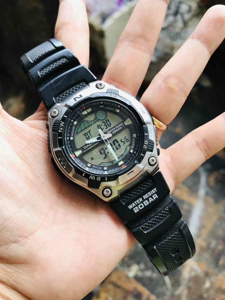 đồng hồ điện tử casio có tuần trắng size 46