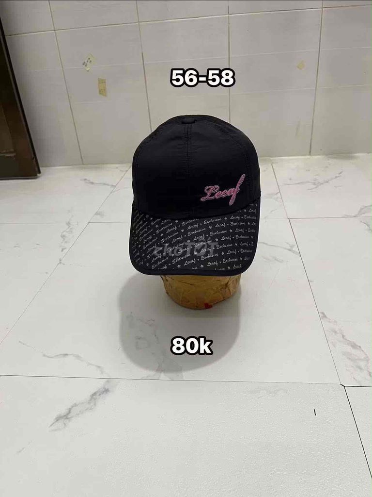 Mũ lưỡi trai Lecaf Đen 56-58. Mua bán Phụ kiện thời trang khác tại Quận 8 Tp Hồ Chí Minh được đăng bởi Đỗ Ngọc áo khoác si Hàn tuyển  hình 1