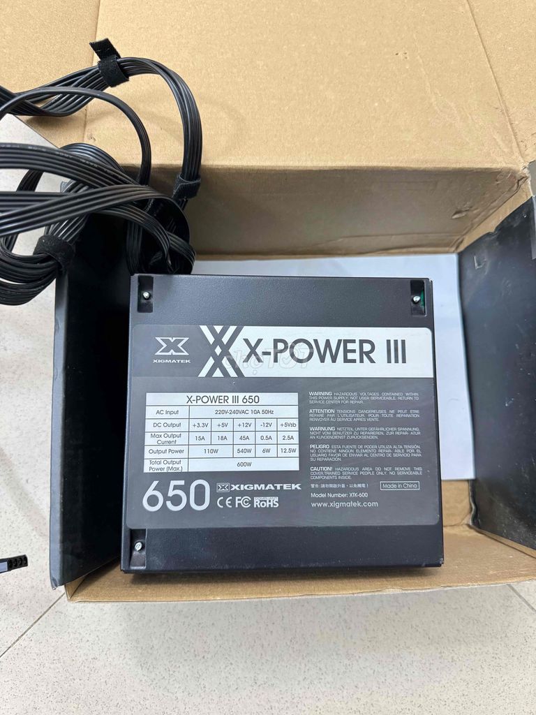 Nguồn Xigmatek X-POWER III 650 Đen. Mua bán Linh kiện (RAM, Card...) tại Huyện Thường Tín Hà Nội được đăng bởi Thanh Thanh hình 1