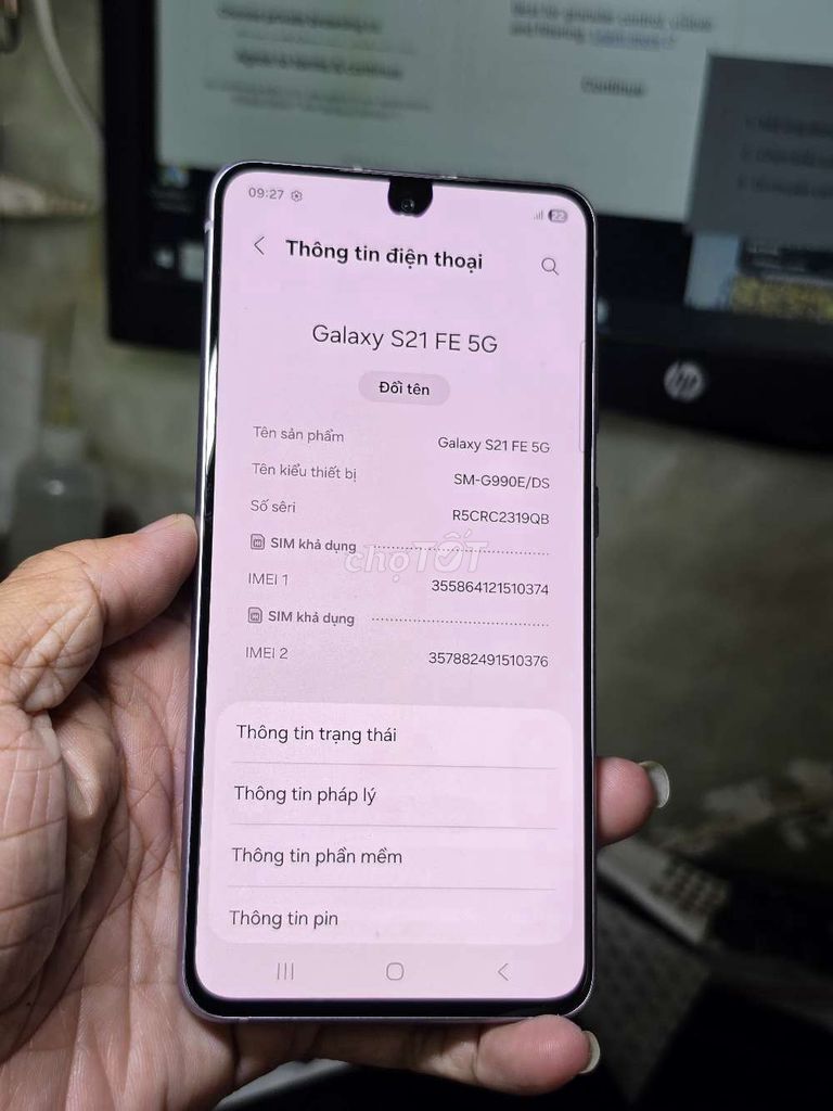 Galaxy S21 FE 5G 256GB VN zin toàn bộ . Mua bán Điện thoại tại Quận 8 Tp Hồ Chí Minh được đăng bởi Thiên Hòa mobile  hình 1