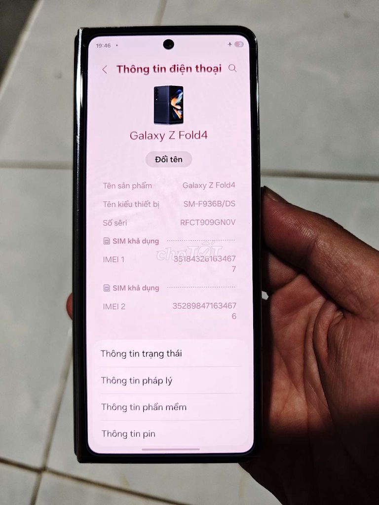 Samsung Galaxy Z Fold4 256GB Xanh. Mua bán Điện thoại tại Thành phố Hồng Ngự Đồng Tháp được đăng bởi Hiếu hình 1