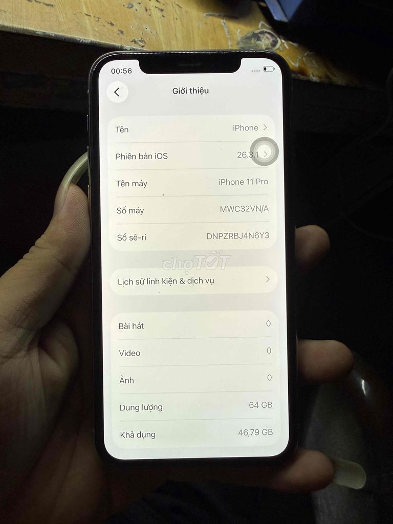 iPhone 11 Pro 64GB Trắng. Mua bán Điện thoại tại Thị xã Bến Cát Bình Dương được đăng bởi Vũ tuấn hình 1