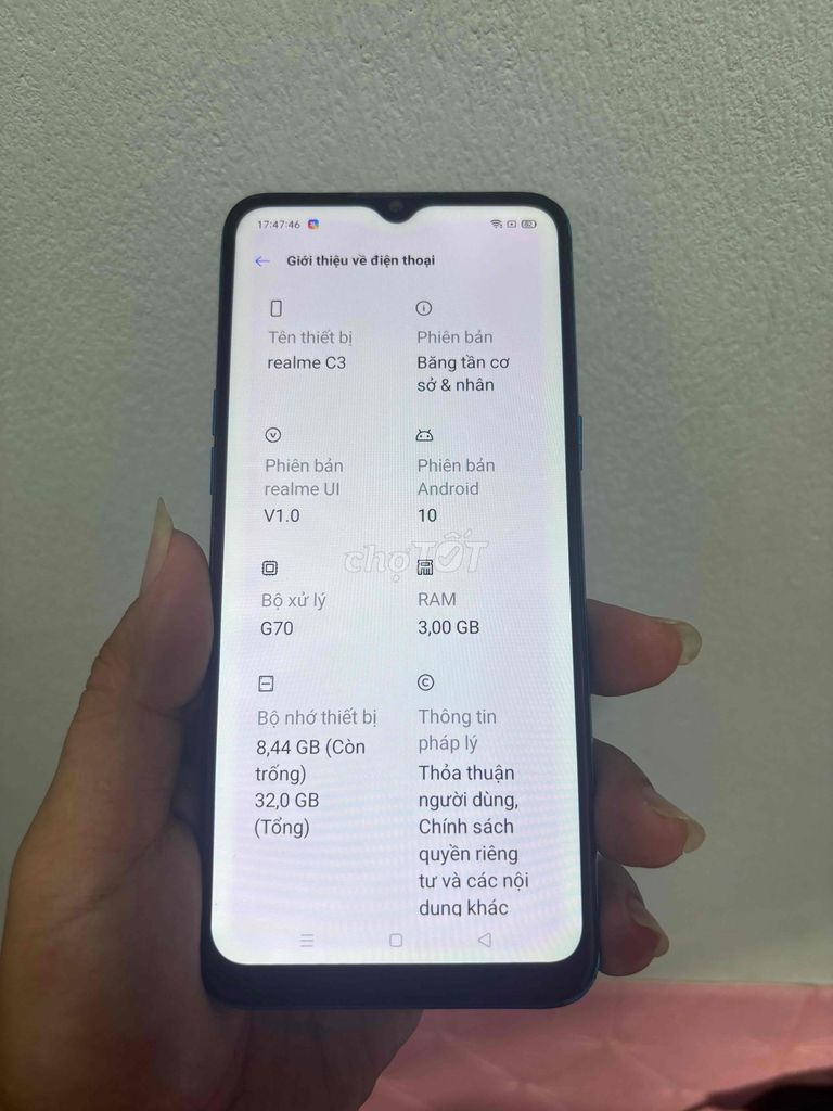 Realme C3 32GB Xanh. Mua bán Điện thoại tại Thành phố Bà Rịa Bà Rịa - Vũng Tàu được đăng bởi thanh lý hình 1