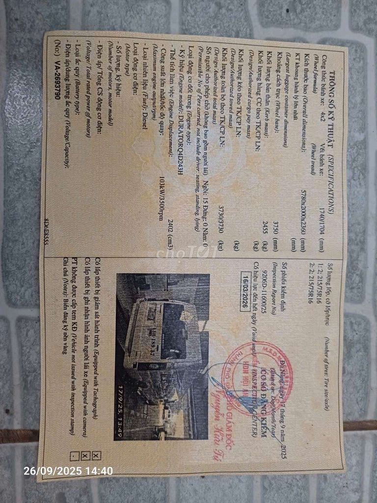 3 149 2016 Standard MID - 250000 km. Mua bán Ô tô tại Quận Liên Chiểu Đà Nẵng được đăng bởi Tha Tangngoc hình 3