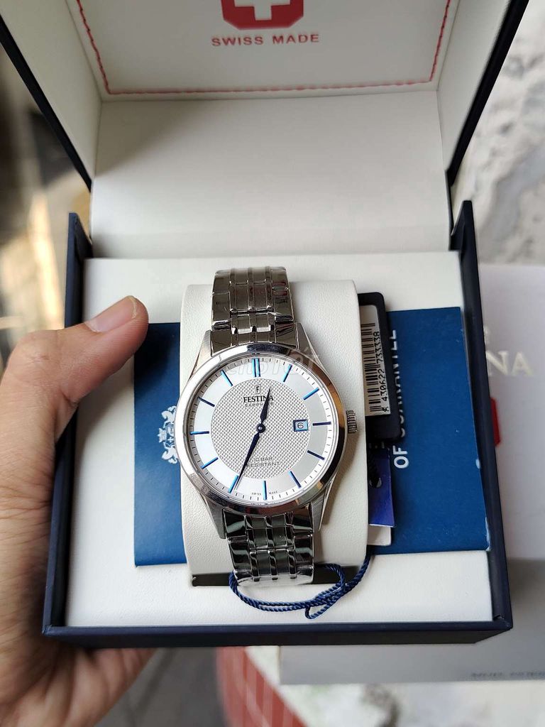 Festina dòng Fswiss mây thụy sĩ kim xanh