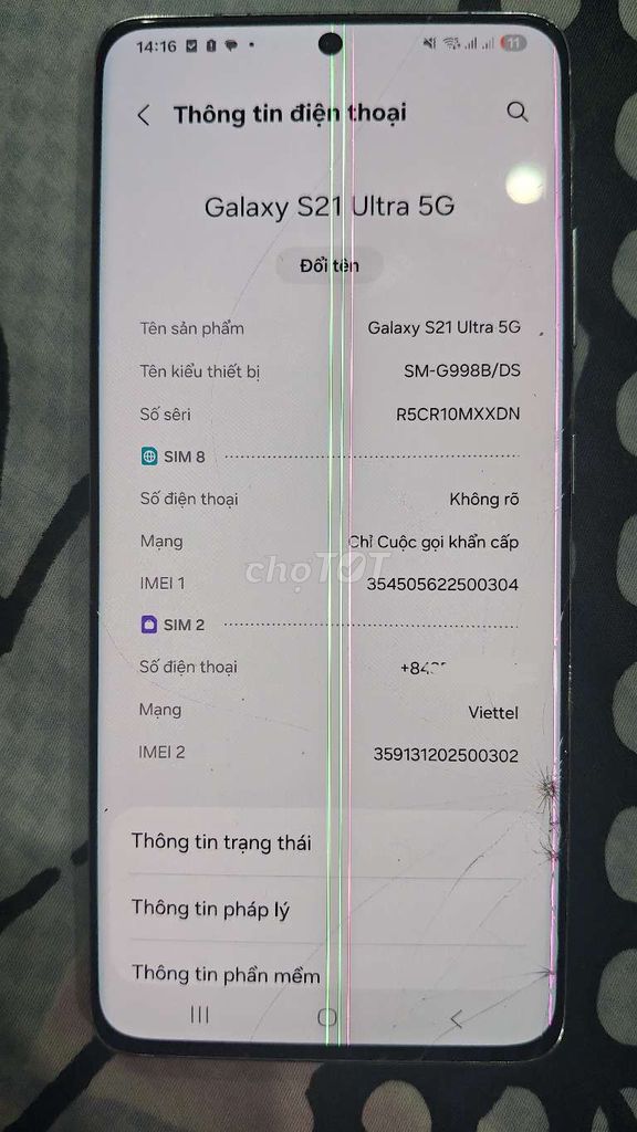 Samsung Galaxy S21 Ultra 5G Bạc. Mua bán Điện thoại tại Quận Ngũ Hành Sơn Đà Nẵng được đăng bởi Nhanth hình 1