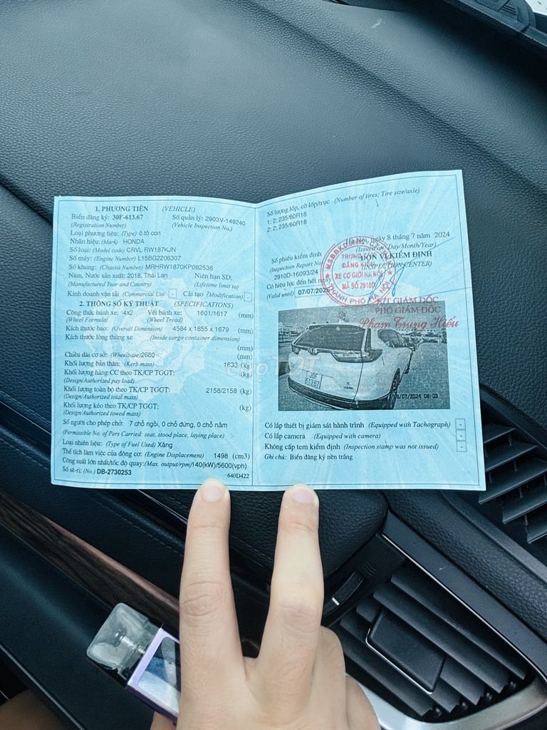 Honda CR V 2018 L - 130000 km. Mua bán Ô tô tại Huyện Gia Lâm Hà Nội được đăng bởi Lê Khánh Nam hình 10