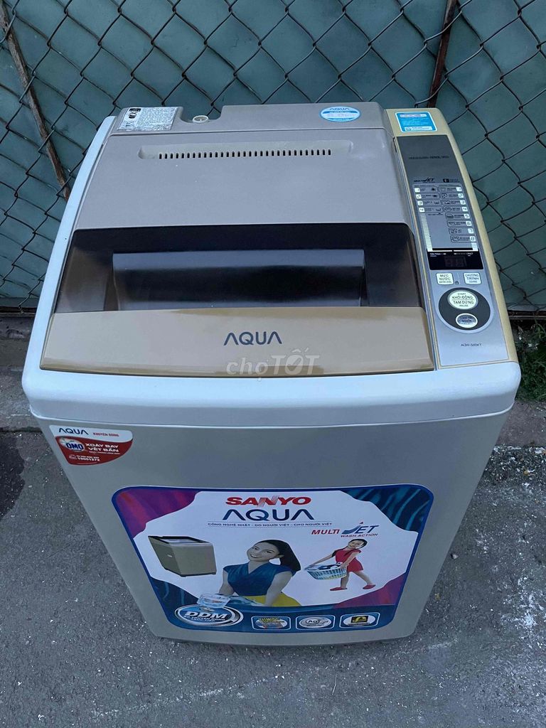 Máy giặt Aqua 8kg lồng đứng Xám. Mua bán Máy giặt tại Thành phố Thủ Đức Tp Hồ Chí Minh được đăng bởi đình vang hình 1