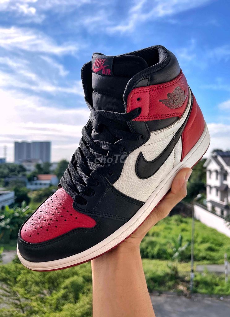 Giày Air Jordan 1 Retro High Bred Toe size 44 real