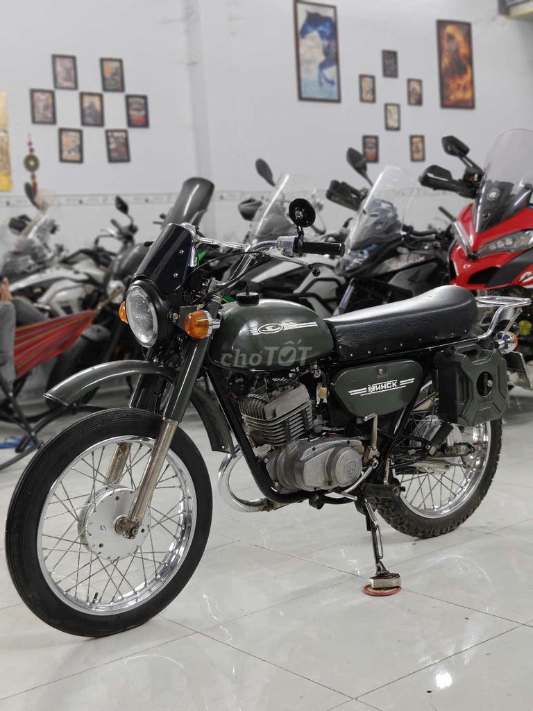 Minsk 125 2 thì Xanh rêu. Mua bán Xe máy tại Huyện Bình Chánh Tp Hồ Chí Minh được đăng bởi Đông Moto Bình chánh  hình 7