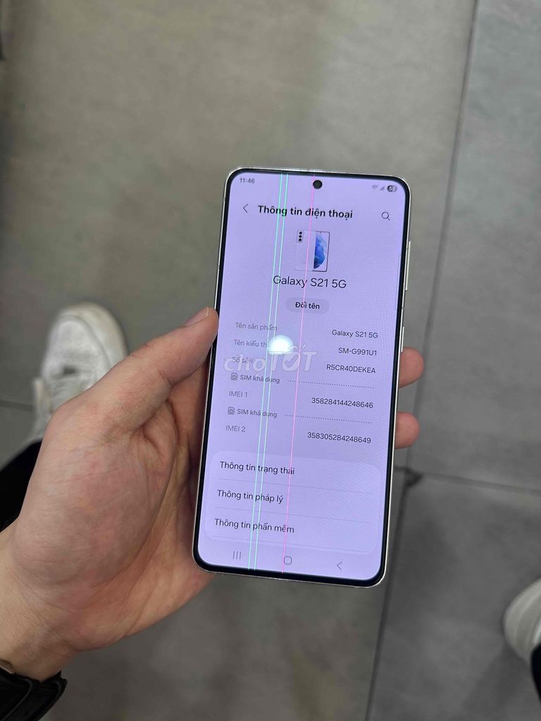 Samsung Galaxy S21 5G Trắng Sọc màn. Mua bán Điện thoại tại Quận Đống Đa Hà Nội được đăng bởi Trung Kiên hình 1