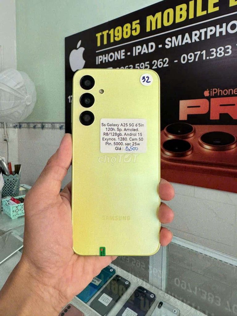 Samsung Galaxy A25 5G 128GB Vàng. Mua bán Điện thoại tại Thành phố Thủ Dầu Một Bình Dương được đăng bởi TTMobileBD hình 1