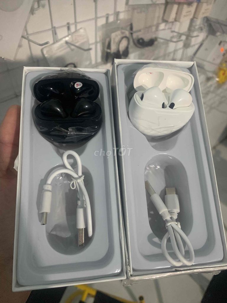 tai nghe bluetooth pro6 đen trắng. Mua bán Tivi, Âm thanh tại Thị xã Bến Cát Bình Dương được đăng bởi Xuân Long  hình 1