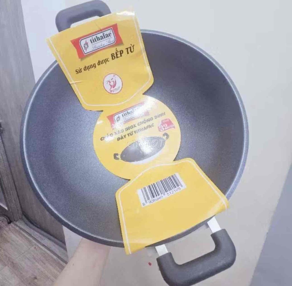 Chảo chống dính Tithafac Inox 32cm bếp từ mới. Mua bán Dụng cụ nhà bếp tại Quận Gò Vấp Tp Hồ Chí Minh được đăng bởi Khoa hình 1