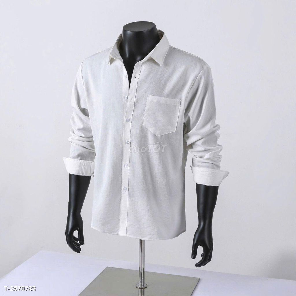 Áo Sơ Mi Linen Nam Đũi Cổ Bẻ Dài Tay. Mua bán Quần áo tại Huyện Lai Vung Đồng Tháp được đăng bởi Thời Trang Đẹp Giá Tốt hình 1