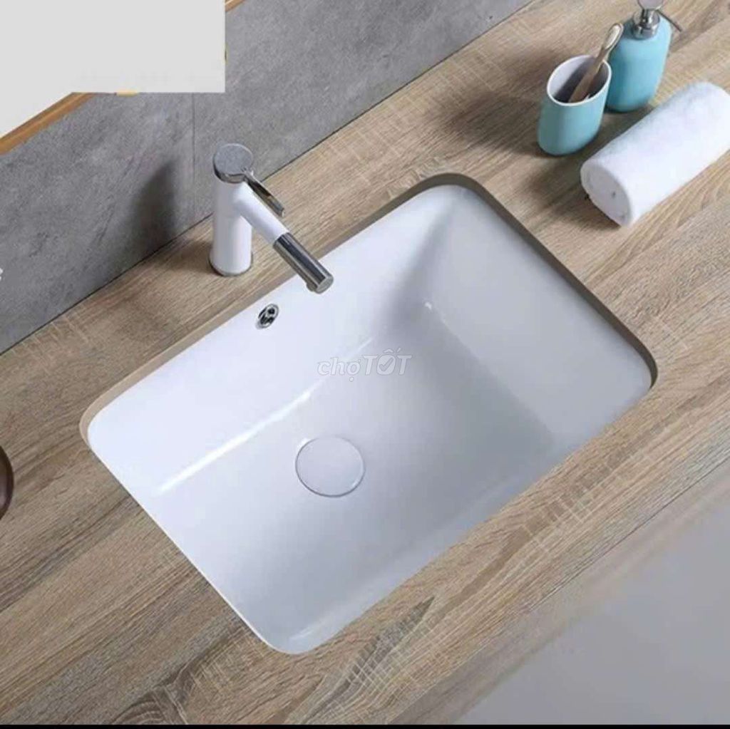 Chậu rửa mặt âm bàn Trắng sứ 52x38x18cm. Mua bán Thiết bị vệ sinh, nhà tắm tại Quận Bình Tân Tp Hồ Chí Minh được đăng bởi NiNa SHOP hình 1