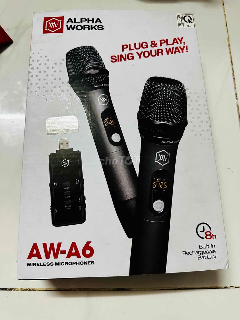 Micro không dây Alpha Works AW-A6 Đen. Mua bán Tivi, Âm thanh tại Quận 10 Tp Hồ Chí Minh được đăng bởi Chữ Tín Đặt Hàng đầu hình 1