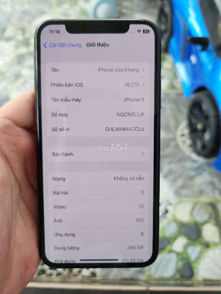 Apple iPhone X 256GB Đen Đã sử dụng. Mua bán Điện thoại tại Huyện Vị Thuỷ Hậu Giang được đăng bởi Hoàng khang hình 1