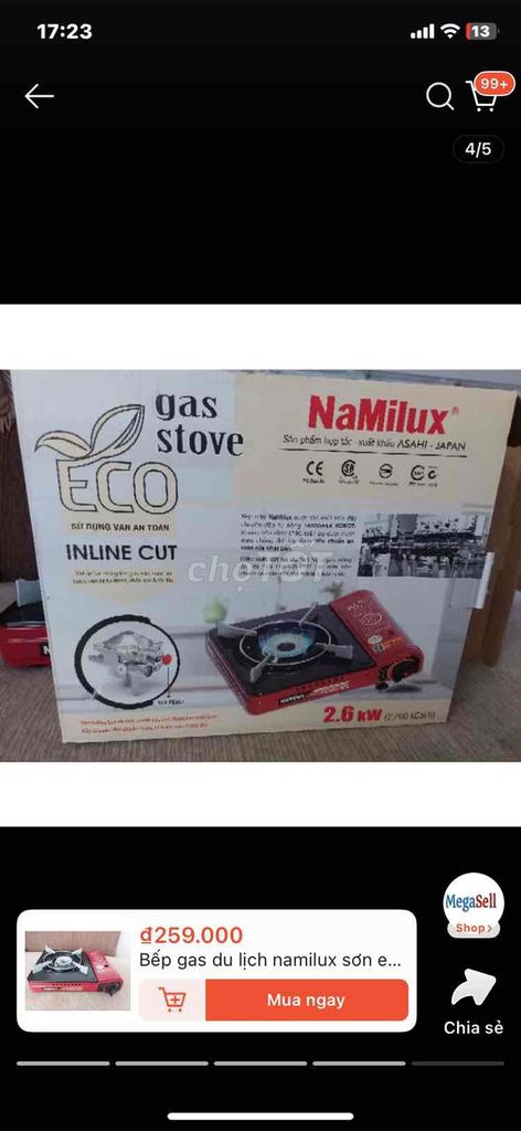 Bếp gas mini chống nổ Namilux PL1911PF đỏ hàng mới. Mua bán Bếp, lò, đồ điện nhà bếp tại Quận Tân Bình Tp Hồ Chí Minh được đăng bởi Mỹ Quân hình 1