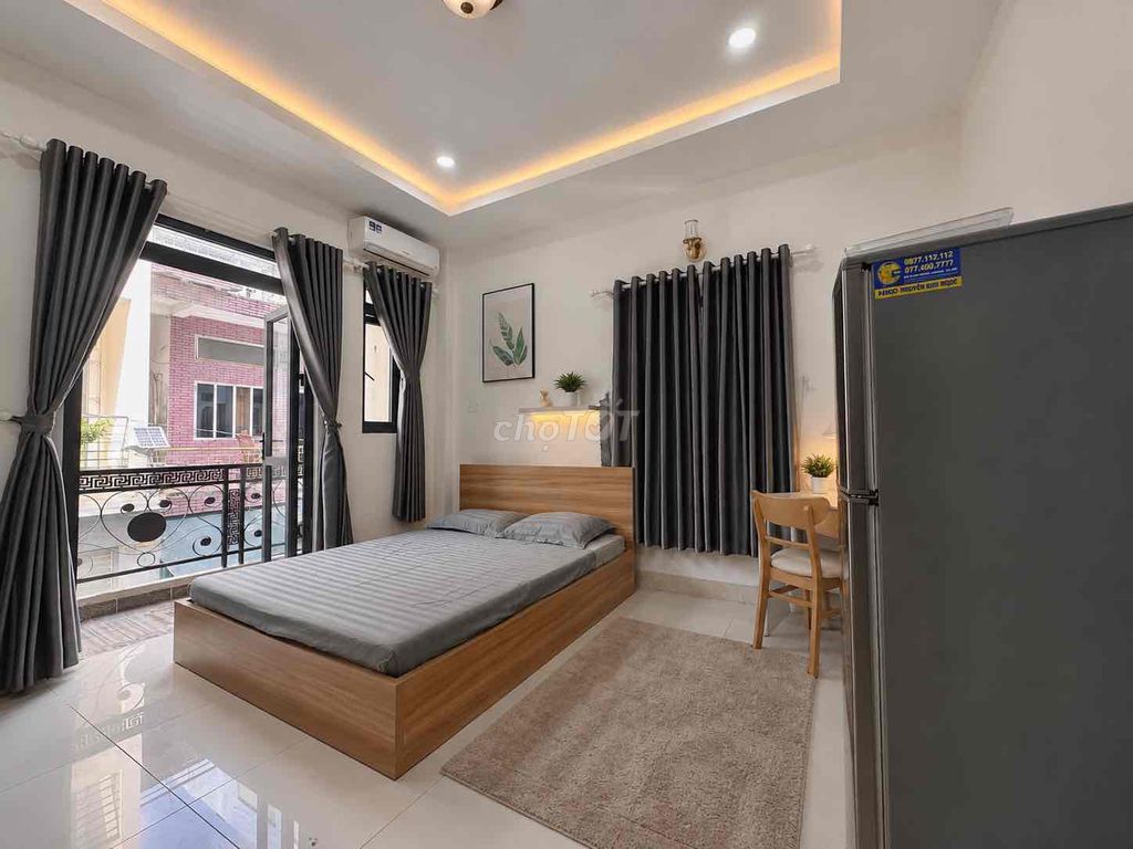 💥 STUDIO BAN CÔNG - FULL NỘI THẤT - NGAY CV HOÀNG VĂN THỤ