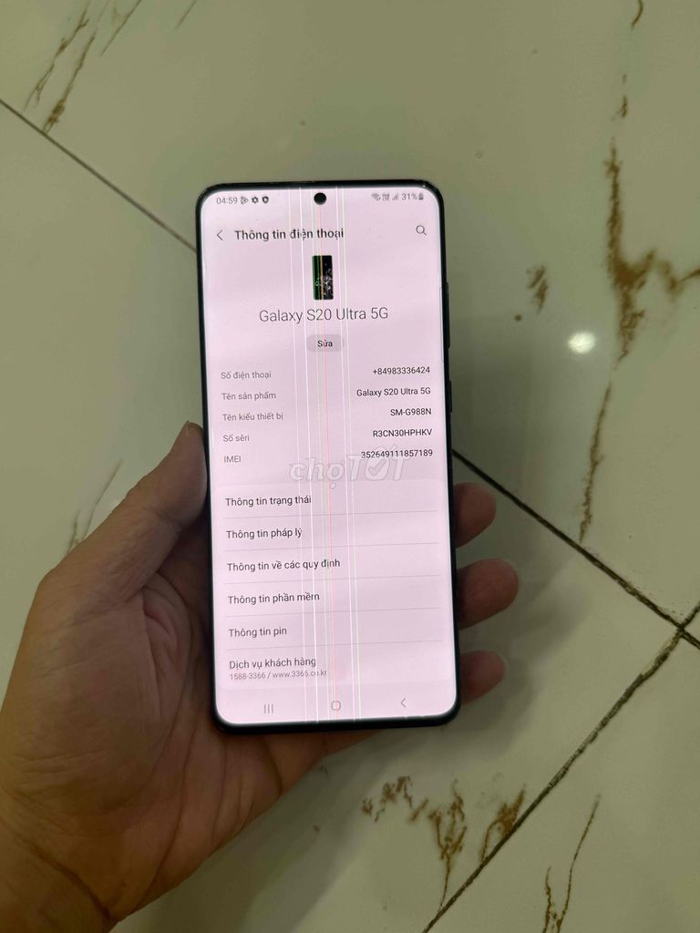 Bán Samsung S20Ultra Ram12/256 zin kẻ màn. Mua bán Điện thoại tại Quận Hà Đông Hà Nội được đăng bởi Mạnh Mobile hình 1