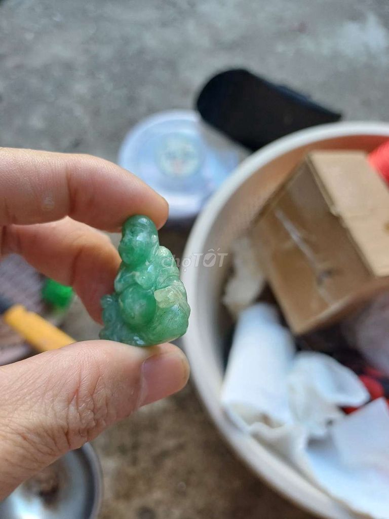 Tượng Phật Cẩm thạch Xanh Nhỏ gọn. Mua bán Đồ sưu tầm, đồ cổ tại Thành phố Đồng Xoài Bình Phước được đăng bởi PN Ngọc Minh hình 1