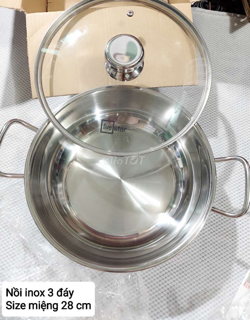 Bán nồi inox 3 đáy. Mua bán Dụng cụ nhà bếp tại Thành phố Thuận An Bình Dương được đăng bởi Trần Tuyết Hạnh hình 1