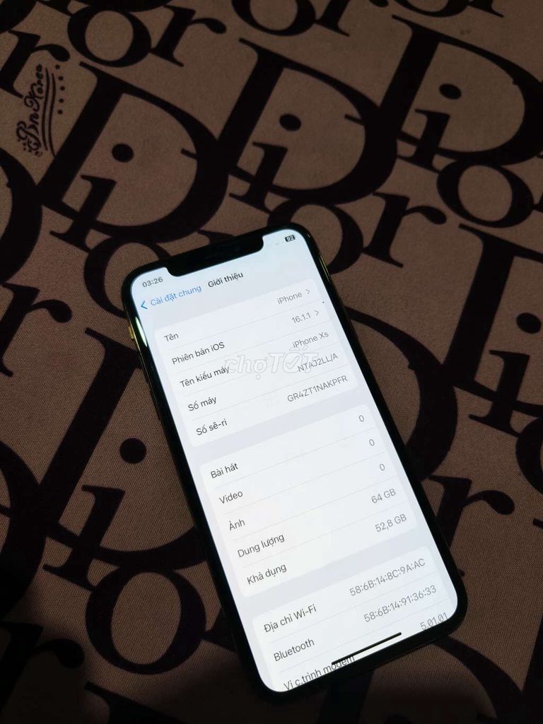 Iphone Xs 64gb quốc tế zin full chức năng