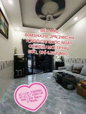 CỰC KHỦNG 80M2(4x20)_HXH_3PN_ NGAY CHỢ ĐẦU MỐI_TP.THỦ ĐỨC_ CHỈ 4.35 TỶ. Mua bán nhà ở tại Thành phố Thủ Đức Tp Hồ Chí Minh được đăng bởi CHÂU ĐỆ 
