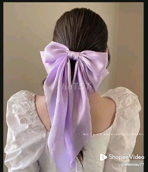 Kẹp tóc Nữ Vải satin Nơ. Mua bán Phụ kiện thời trang khác tại Huyện Năm Căn Cà Mau được đăng bởi Trang Nguyen hình 1