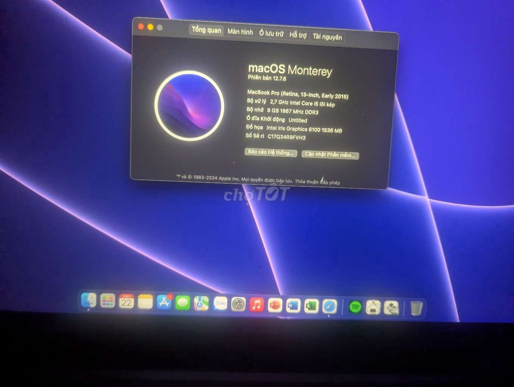 Apple MacBook Pro i5 13 inch 8GB. Mua bán Laptop tại Quận Thanh Khê Đà Nẵng được đăng bởi Báu hình 1