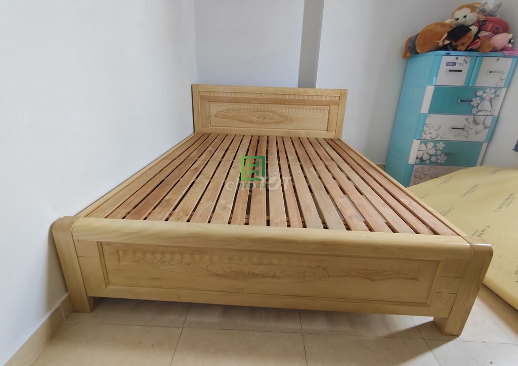 Giường ngủ Quang Hùng Gỗ sồi 1m2x2m. Mua bán Giường, chăn ga gối nệm tại Huyện Đức Hòa Long An được đăng bởi Nội Thất Quang Hùng TD hình 1