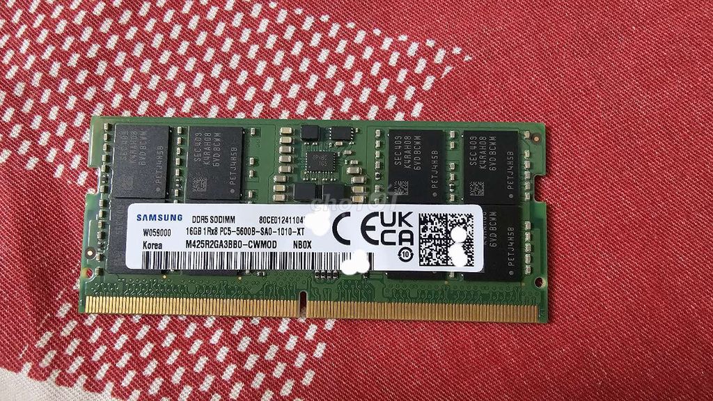 Ram laptop ddr5 samsung 16gb bus 5600