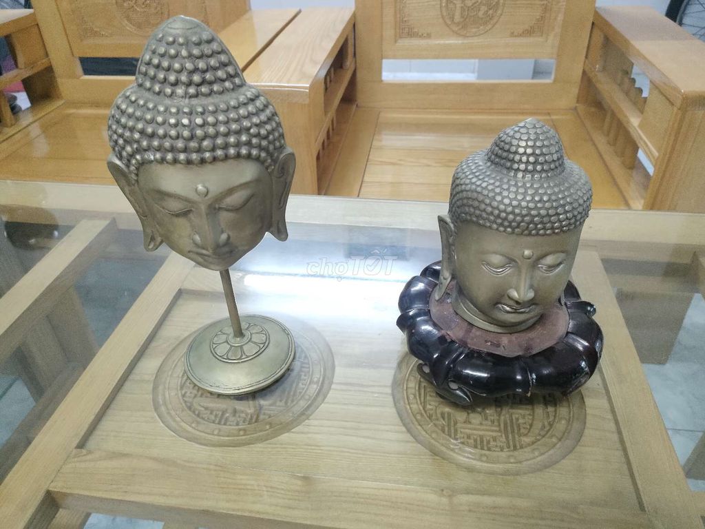 Bán 2 Tượng Phật Thủ Bằng Đồng Xưa, Nguyên Vẹn  