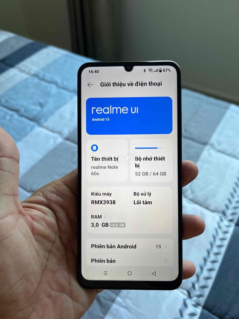 Realme Note 60x 64GB Đen 3GB 95%. Mua bán Điện thoại tại Thành phố Vũng Tàu Bà Rịa - Vũng Tàu được đăng bởi Bảo hình 1