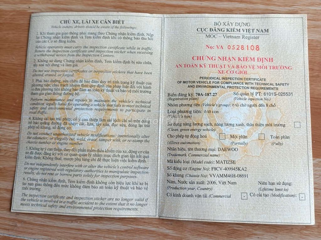 10 361 2007 SE color 0.8 MT - 100000 km. Mua bán Ô tô tại Thành phố Cà Mau Cà Mau được đăng bởi Huỳnh Trung hình 12