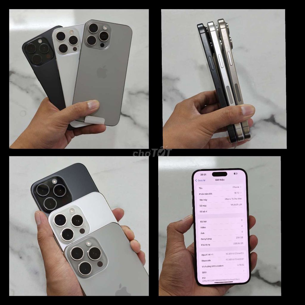 Apple iPhone 15 Pro Max 256GB Quốc Tế Mỹ. Mua bán Điện thoại tại Quận 4 Tp Hồ Chí Minh được đăng bởi Thanh Phong Mobile hình 1