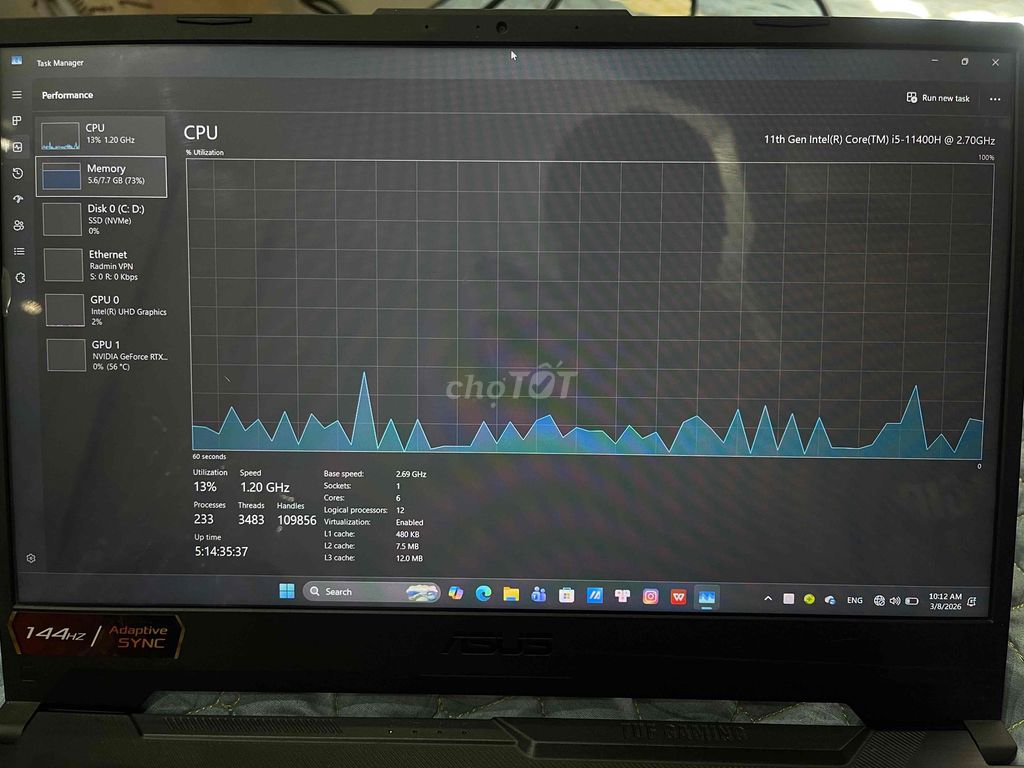 BÁN LAPTOP GAMING ASUS TUF F15 – CHƠI GAME MƯỢT. Mua bán Laptop tại Quận 12 Tp Hồ Chí Minh được đăng bởi Hoàng Thị Yến Nhi hình 1