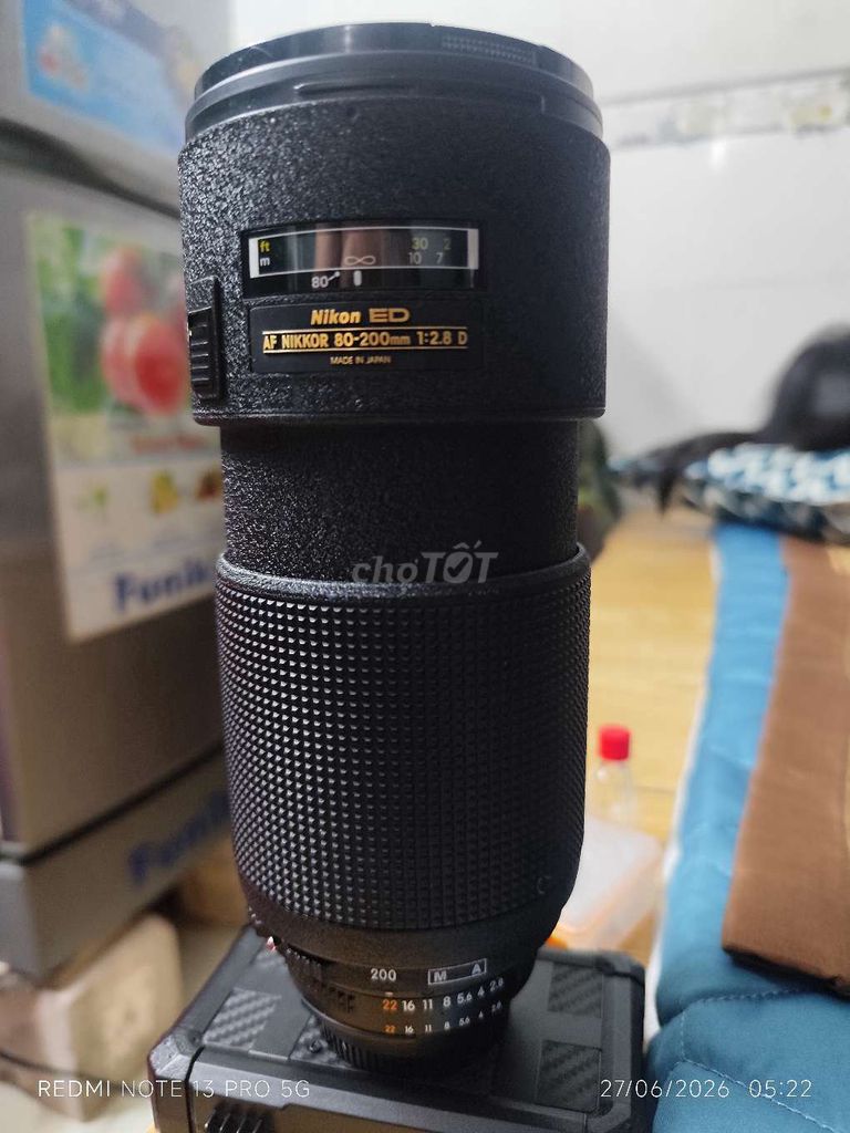 Ống kính Nikon AF Nikkor 80-200ii Đen Tốt. Mua bán Máy ảnh, Máy quay tại Huyện Bình Chánh Tp Hồ Chí Minh được đăng bởi máy ảnh  ve chai hình 1