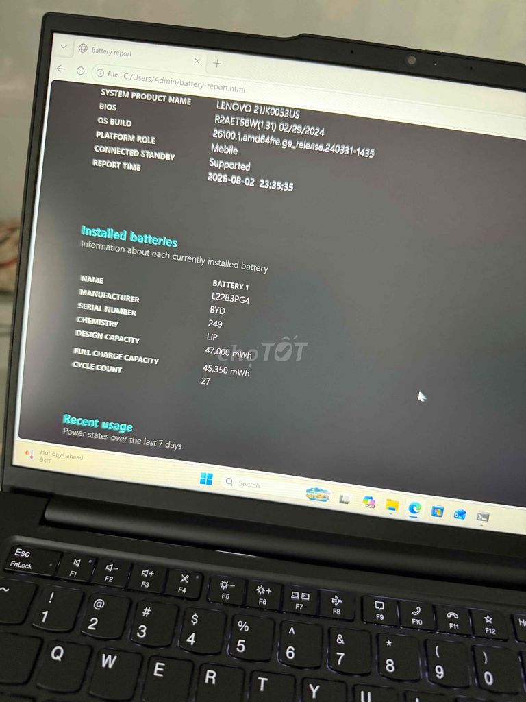 ThinkPad E14 Gen 5 i7-1355U 14" 16GB/512  98%. Mua bán Laptop tại Quận Tân Bình Tp Hồ Chí Minh được đăng bởi Mai tri tân hình 1