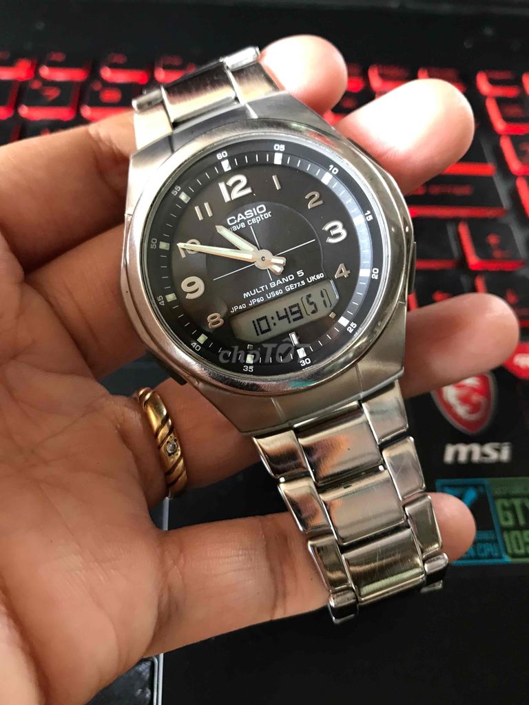 đồng hồ nam Casio dây thép pin solar