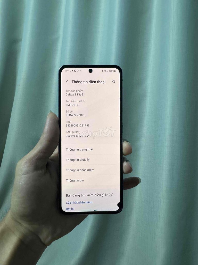 Samsung Galaxy Z Flip5 Tím. Mua bán Điện thoại tại Thành phố Thủ Đức Tp Hồ Chí Minh được đăng bởi nubita hình 1