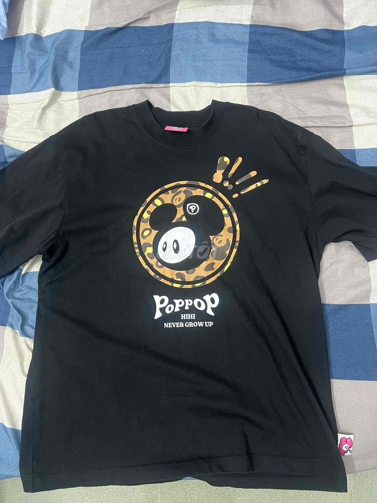 Áo thun Poppop Unisex Đen size M. Mua bán Quần áo tại Quận Ninh Kiều Cần Thơ được đăng bởi Huỳnh Mai hình 1