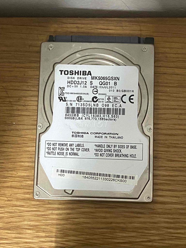 ổ cứng 500gb Tosiba