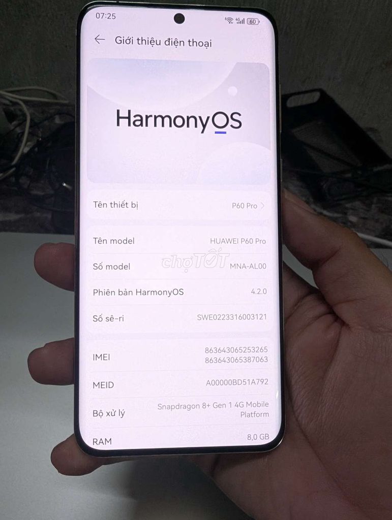 Huawei P60 Pro 256GB Trắng gốm có GL  . Mua bán Điện thoại tại Quận Gò Vấp Tp Hồ Chí Minh được đăng bởi Nhật Hitech hình 1