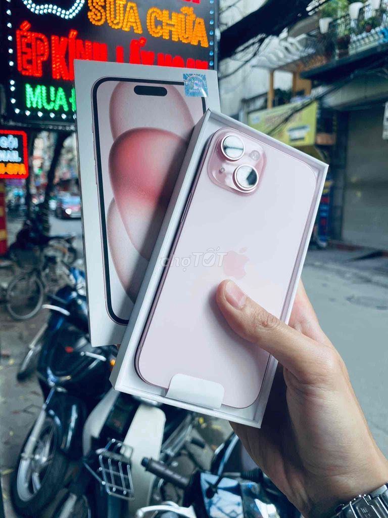 iPhone 15 Plus HỒNG 128G FULLBOX  APPLE 02/2025