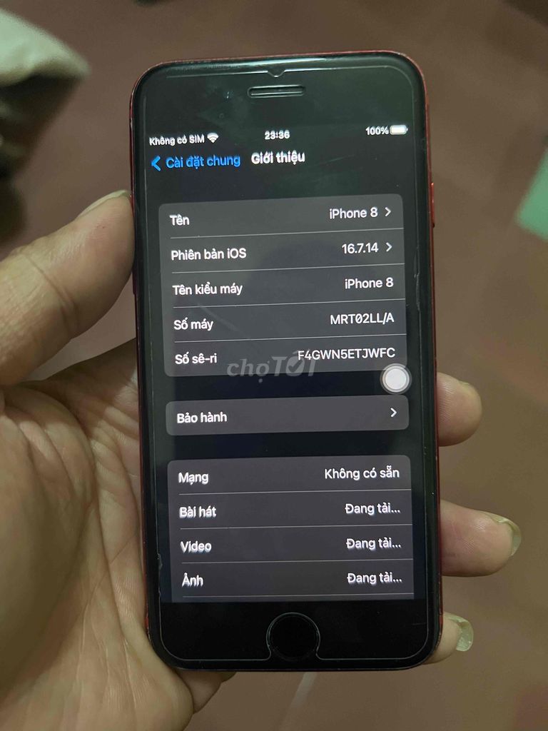 Apple iPhone 8 256GB Đỏ. Mua bán Điện thoại tại Huyện Đông Anh Hà Nội được đăng bởi xcccccc hình 1