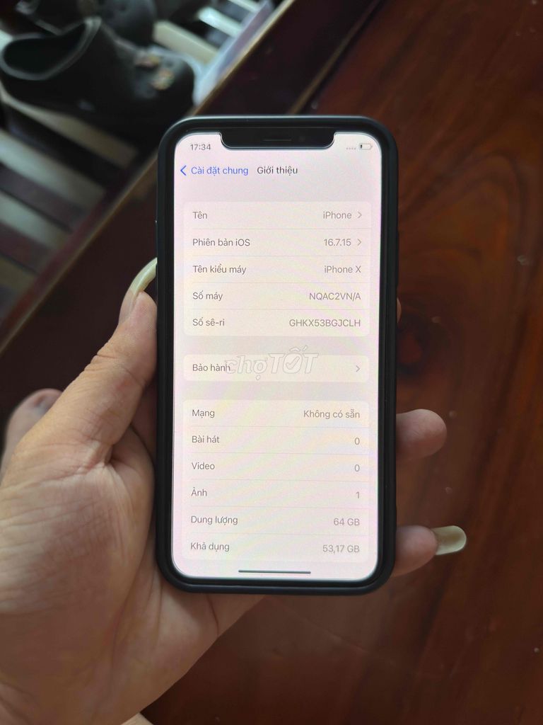 iPhone X 64GB Đen. Mua bán Điện thoại tại Thị xã Bến Cát Bình Dương được đăng bởi Vũ tuấn hình 1