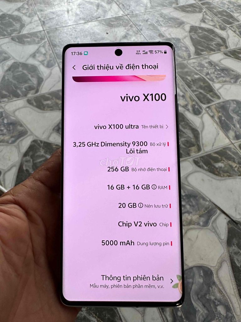 Vivo X100 16GB/256GB Xanh gl xiaomi. Mua bán Điện thoại tại Huyện Bình Chánh Tp Hồ Chí Minh được đăng bởi Khôi Swatch hình 1